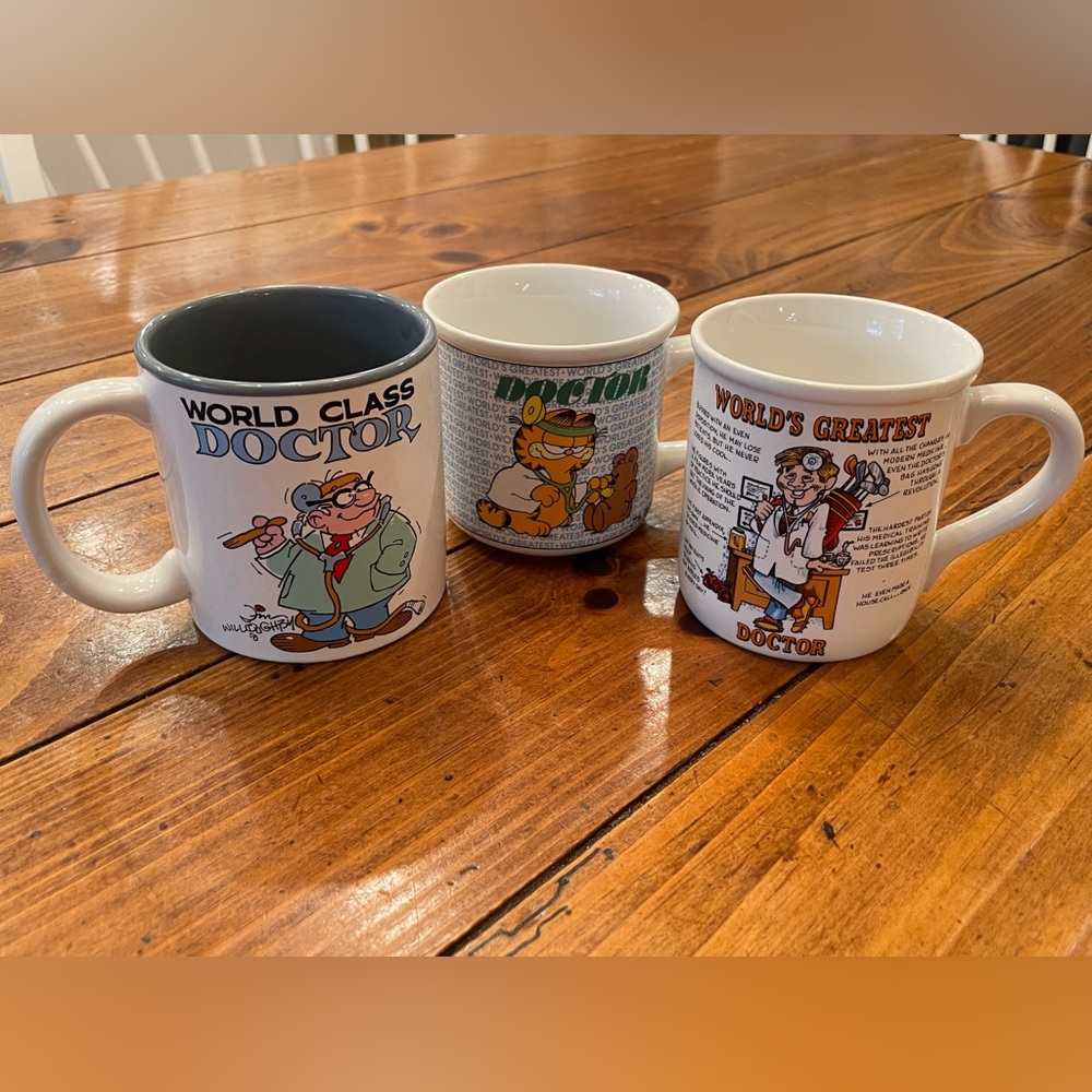 Vintage Doctor Coffee Mugs Collector include Rare mugs